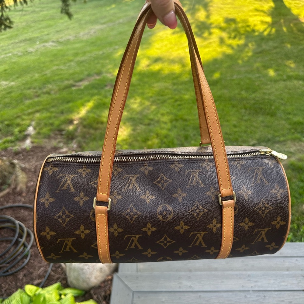 Louis Vuitton Papillon 30 Brown and Tan Monogram Barrel Bag